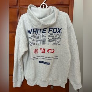 White Fox in transit oversized hoodie grey marle m/l